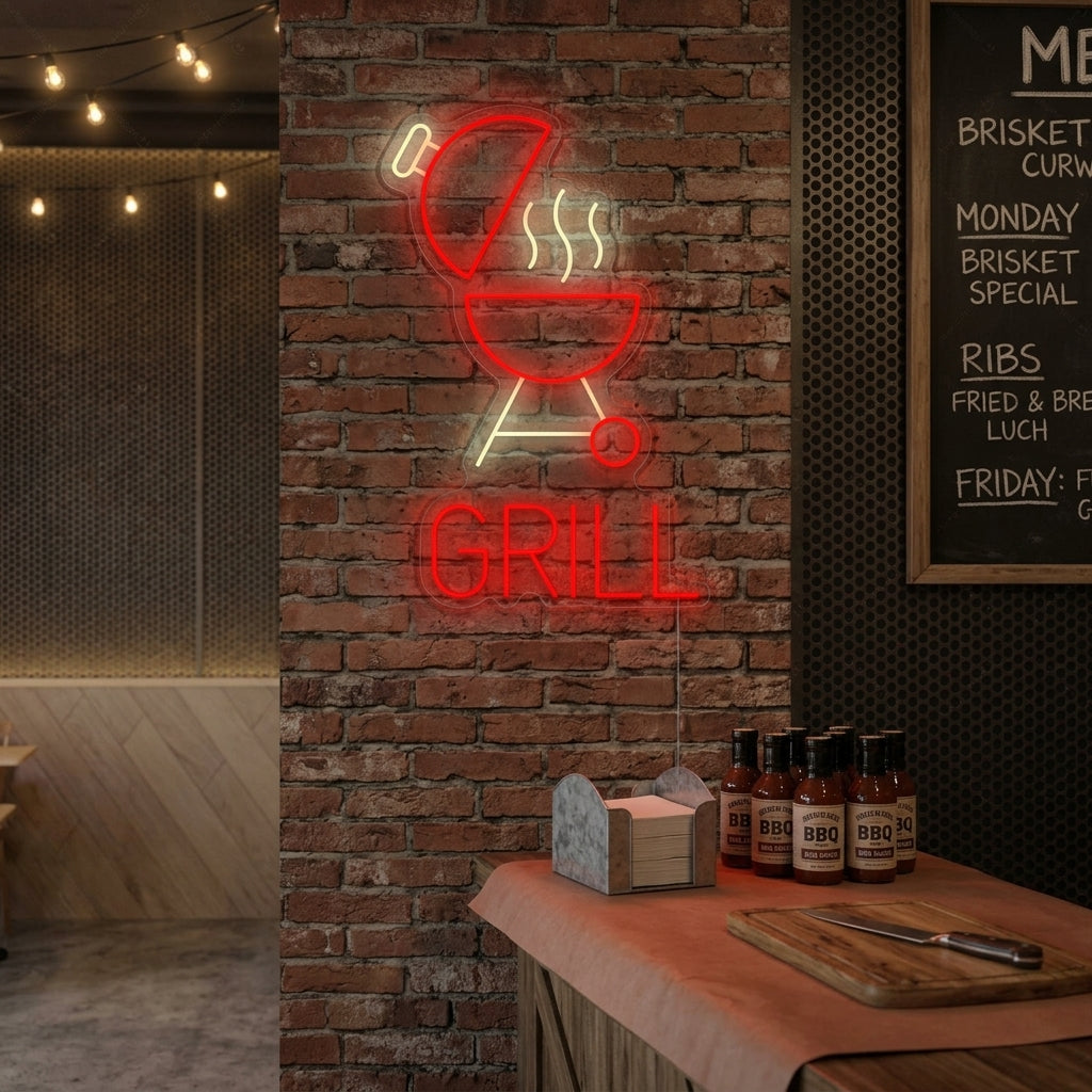 "BBQ Grill" Neonskilt