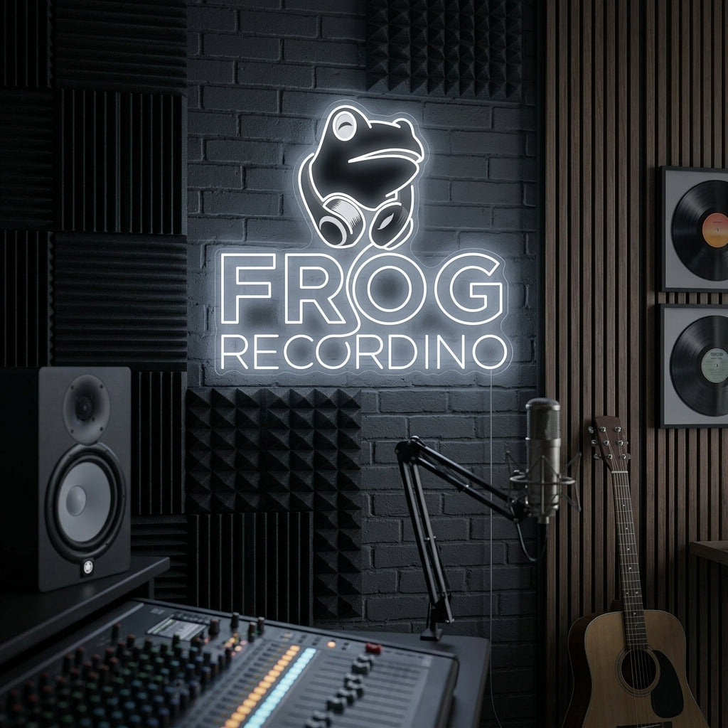 "Frog Recording" Neonskilt