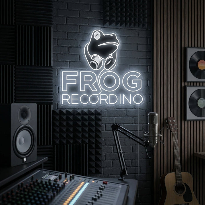 "Frog Recording" Neonskilt