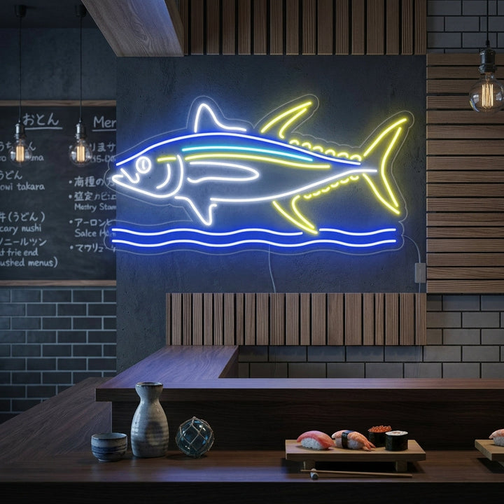 "Stor Fisk" Neonskilt