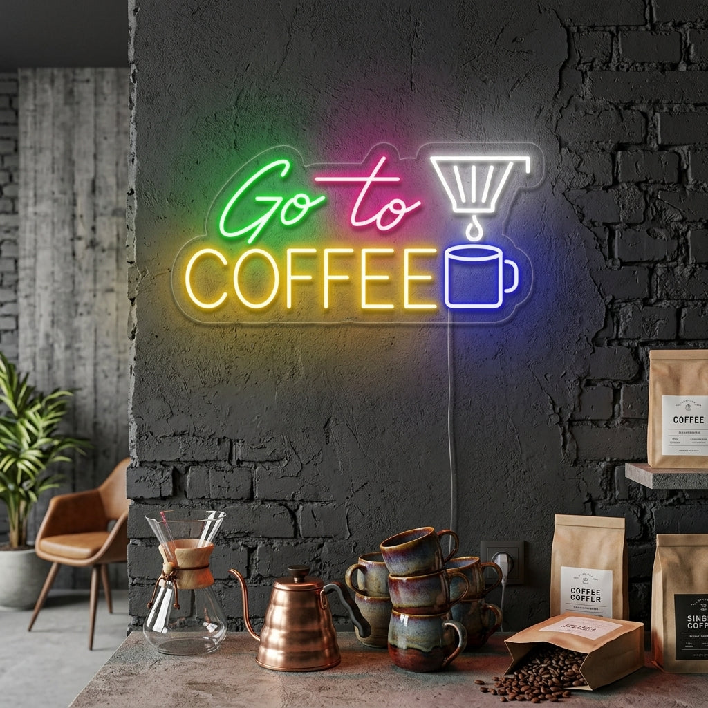 "Go To Coffee" Neonskilt