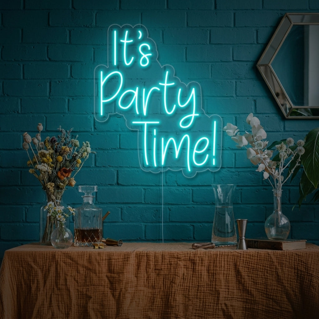 "Its Party Time" Neonskilt