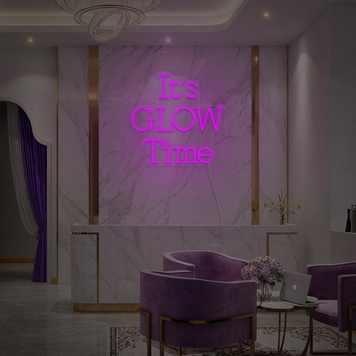 "Its Glow Time" Neonskilt