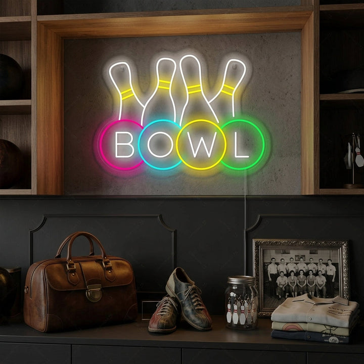"Bowlingbutikklogo" Neonskilt