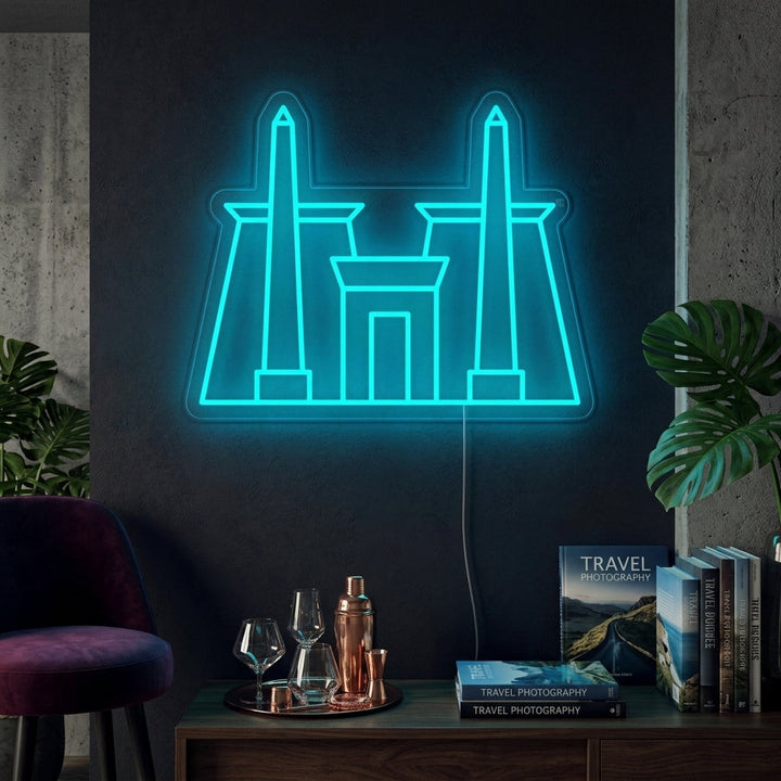 "Egypt Karnak-Tempelet" Neonskilt