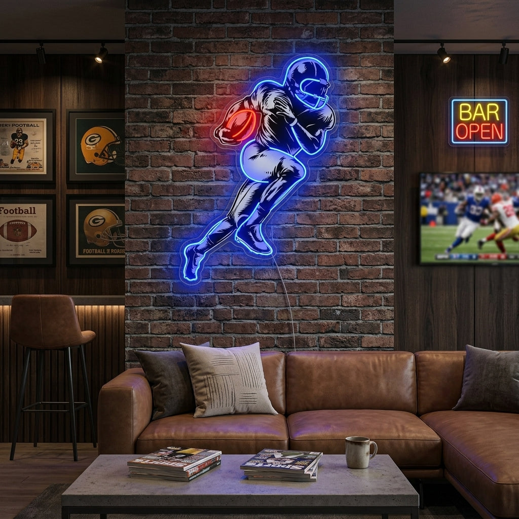 "Amerikansk fotballspiller" Neonskilt