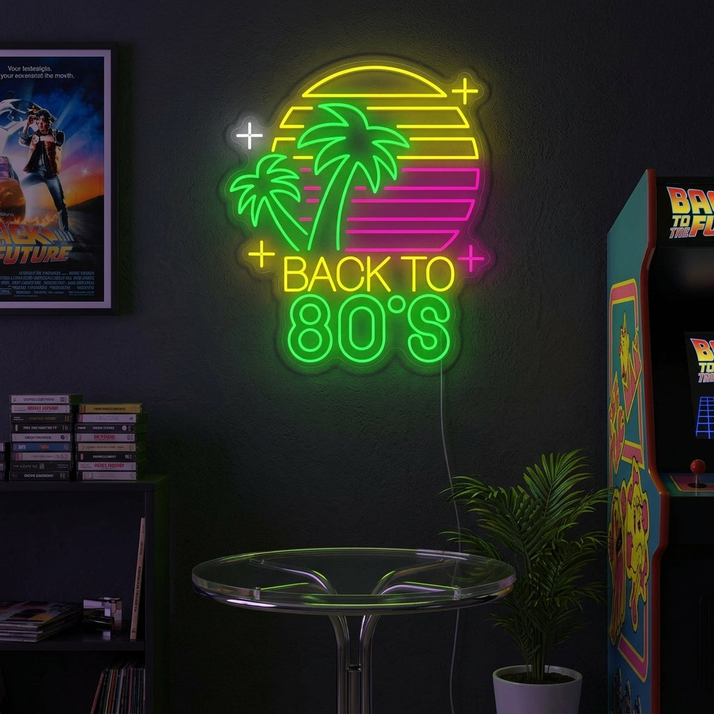 "Back To 80s" Neonskilt