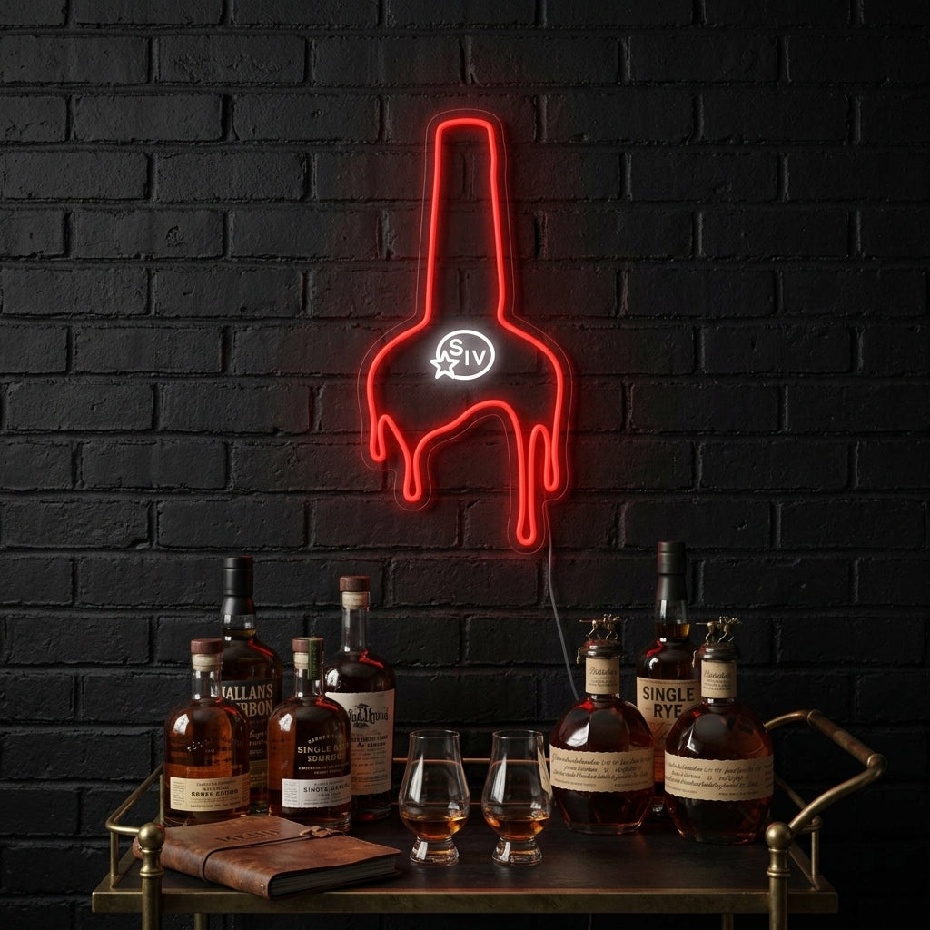 "Makers Whisky Bar" Neonskilt