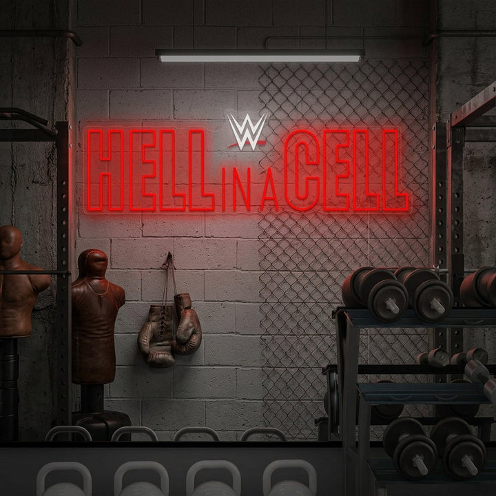 "Hell In A Cell" Neonskilt