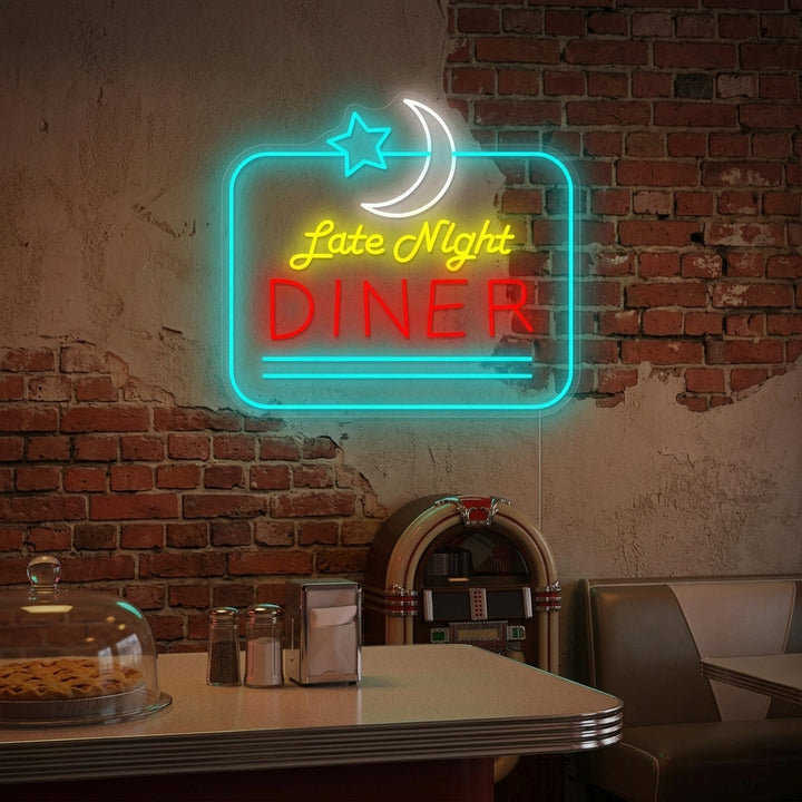 "Late Night Diner" Neonskilt