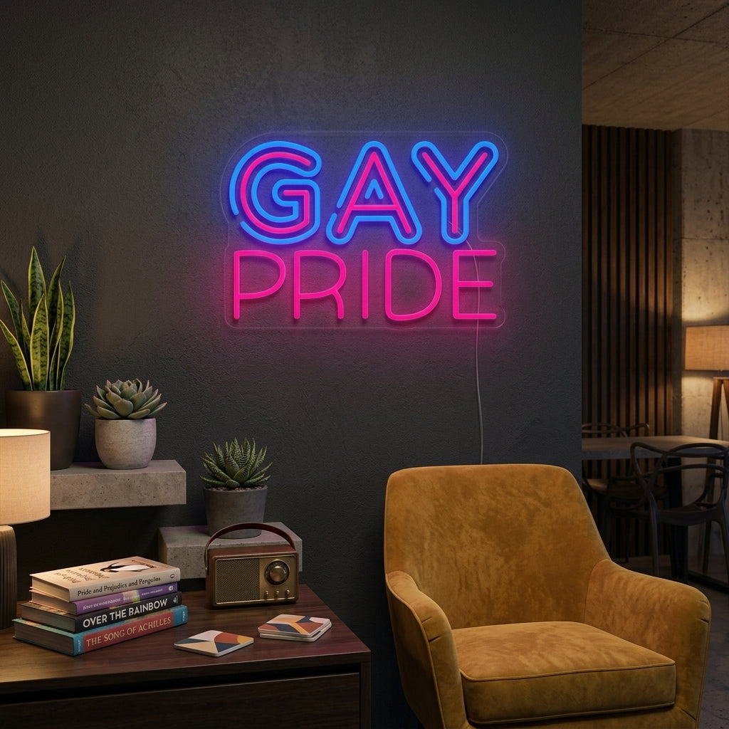 "Regnbueflagg Lgbt-Pride Unikt, Gay Pride" Neonskilt