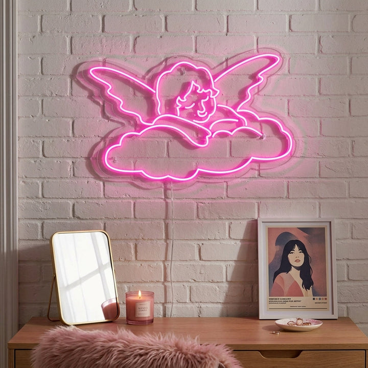 "Englebarn" Neonskilt