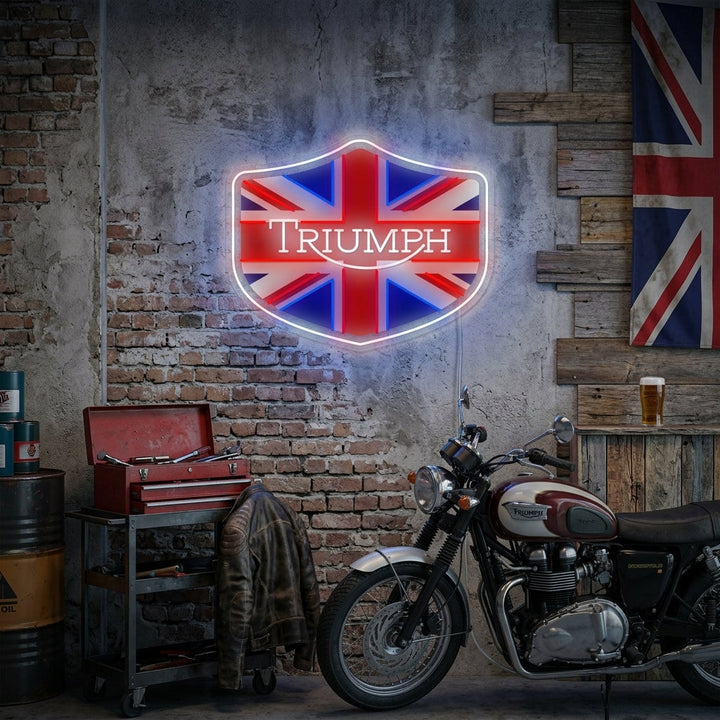 "Moto-logo på Union Jack-emblem" Neonskilt