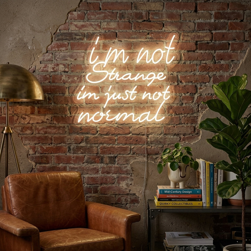 "I Am Not Strange I Am Just Not Normal" Neonskilt