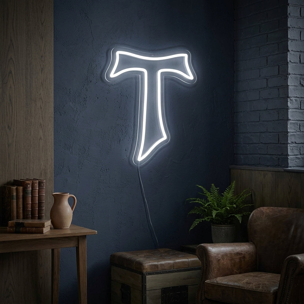 "Tau-Kors" Neonskilt