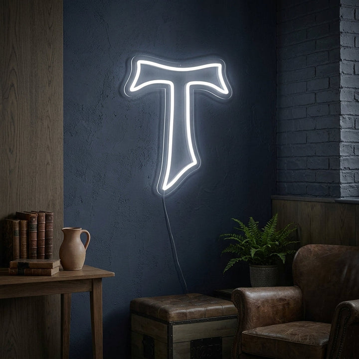 "Tau-Kors" Neonskilt