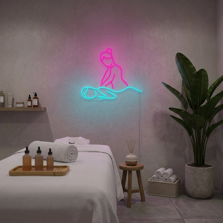 "Thai Massasje Hudpleie" Neonskilt
