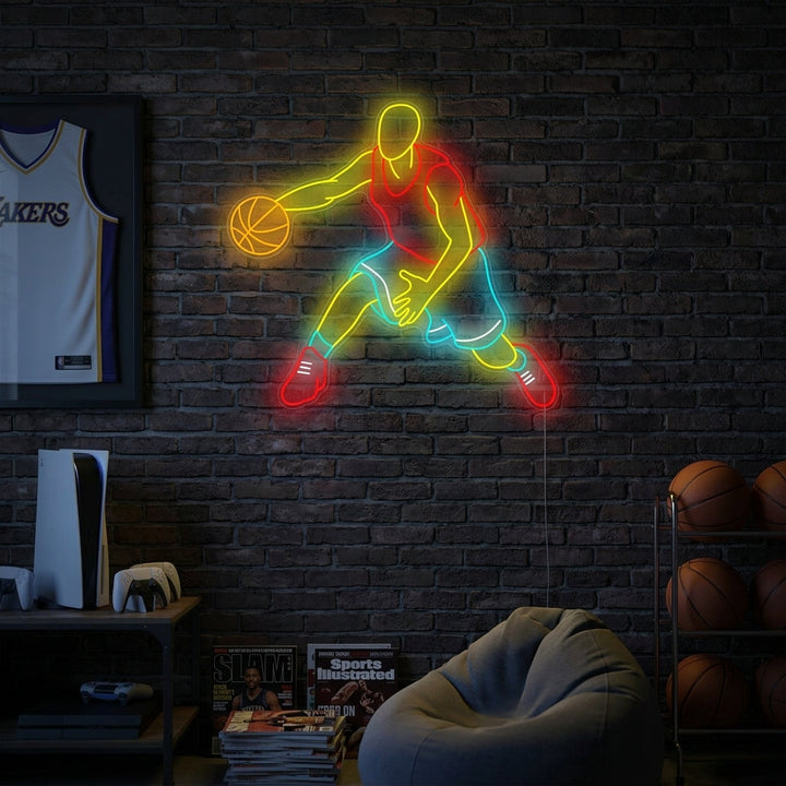 "Basketball spiller" Neonskilt