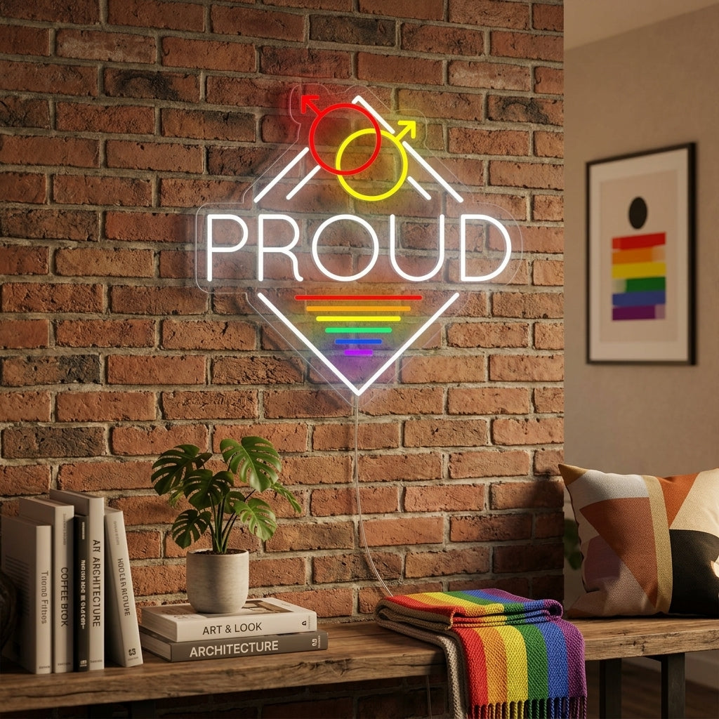 "LGBT Proud" Neonskilt