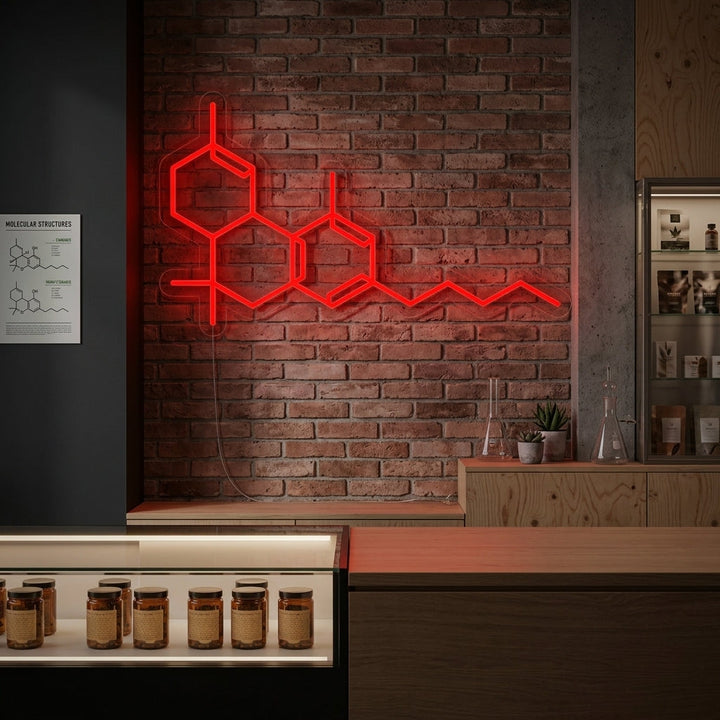 "Marihuana Thc-Molekyl" Neonskilt