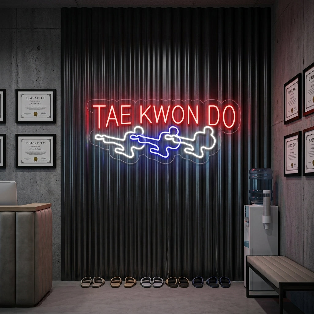 "Taekwondo Menn" Neonskilt