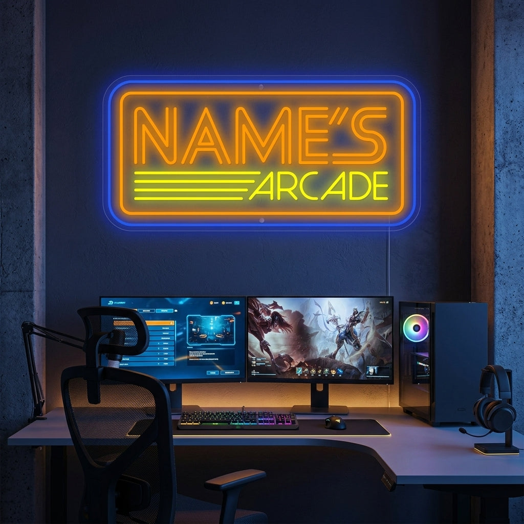 "Tilpasset arkade" Neonskilt