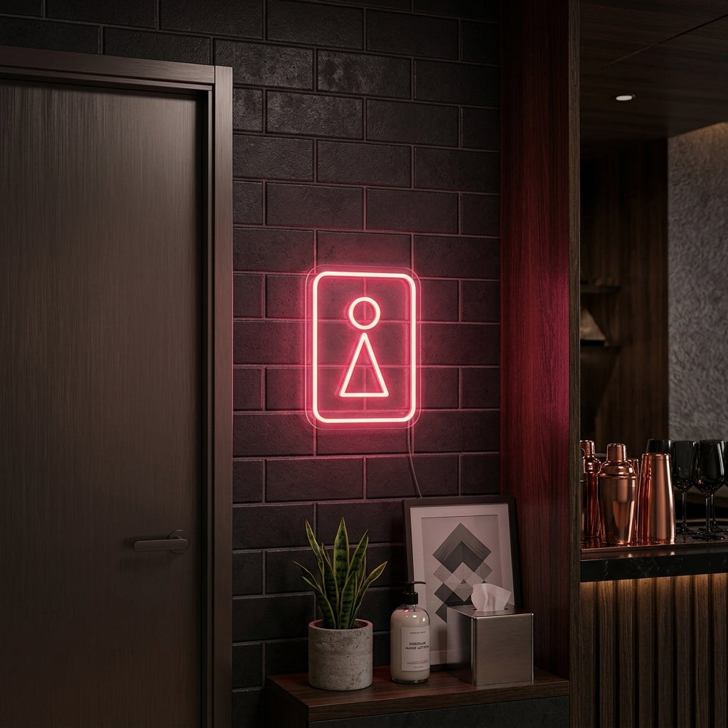 "Toalett WC Kvinne Symbol" Neonskilt