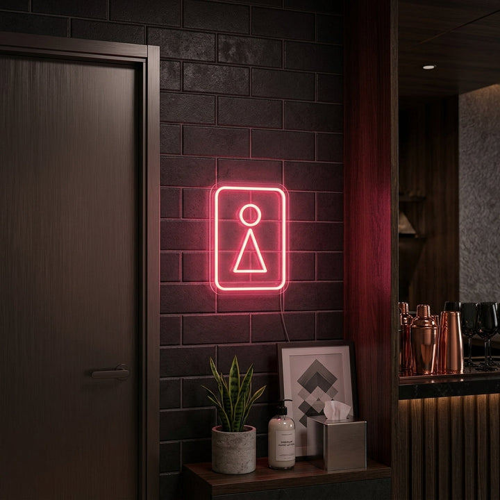 "Toalett WC Kvinne Symbol" Neonskilt