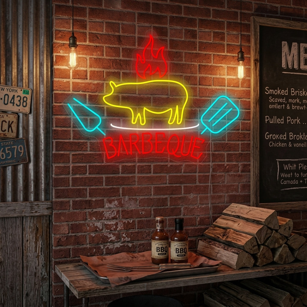 "Barbecue" Neonskilt