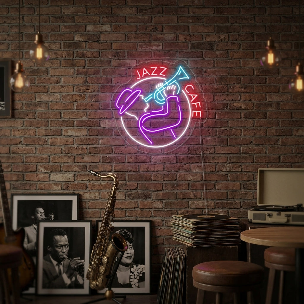 "Jazz Cafe" Neonskilt