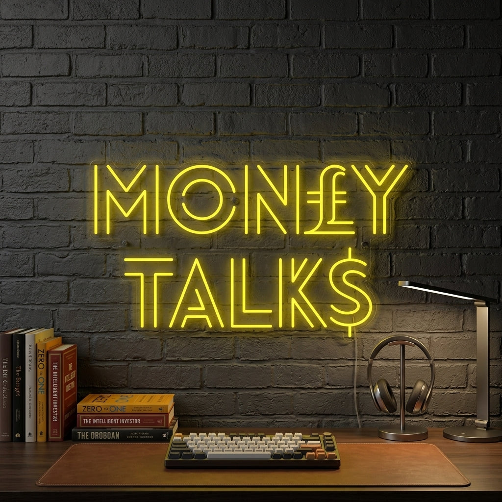 "Money Talks" Neonskilt