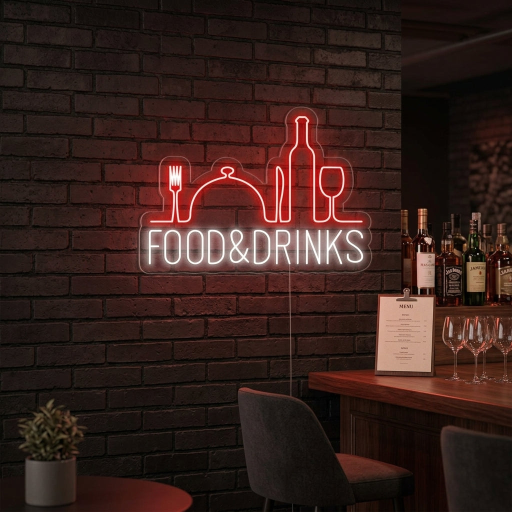 "Food and Drinks, Bar, restaurant" Neonskilt