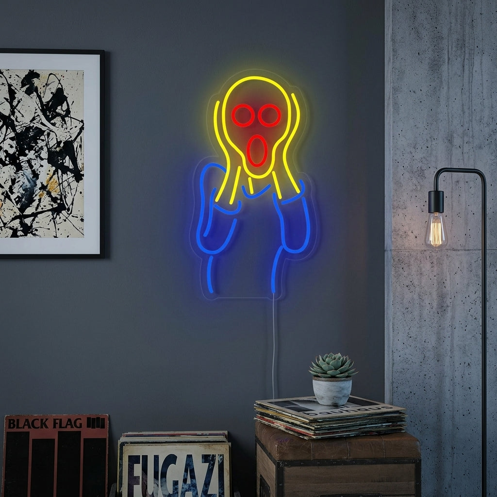"Skriket Edvard Munch" Neonskilt