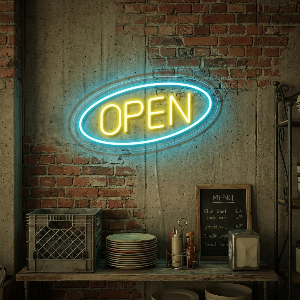 "Open" Neonskilt