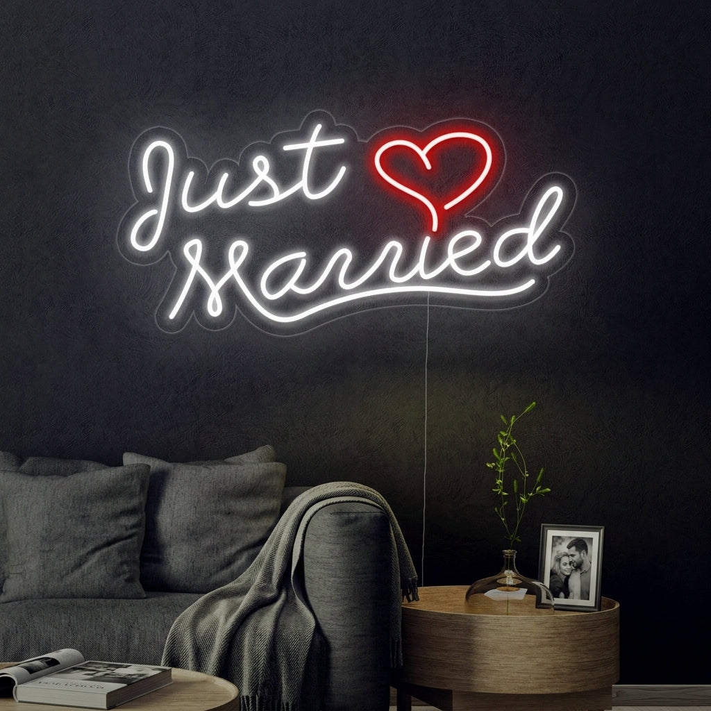 "Just Married" Neonskilt