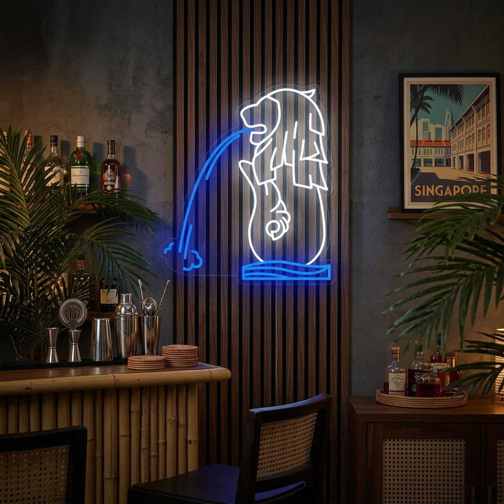 "Singapore Merlion" Neonskilt