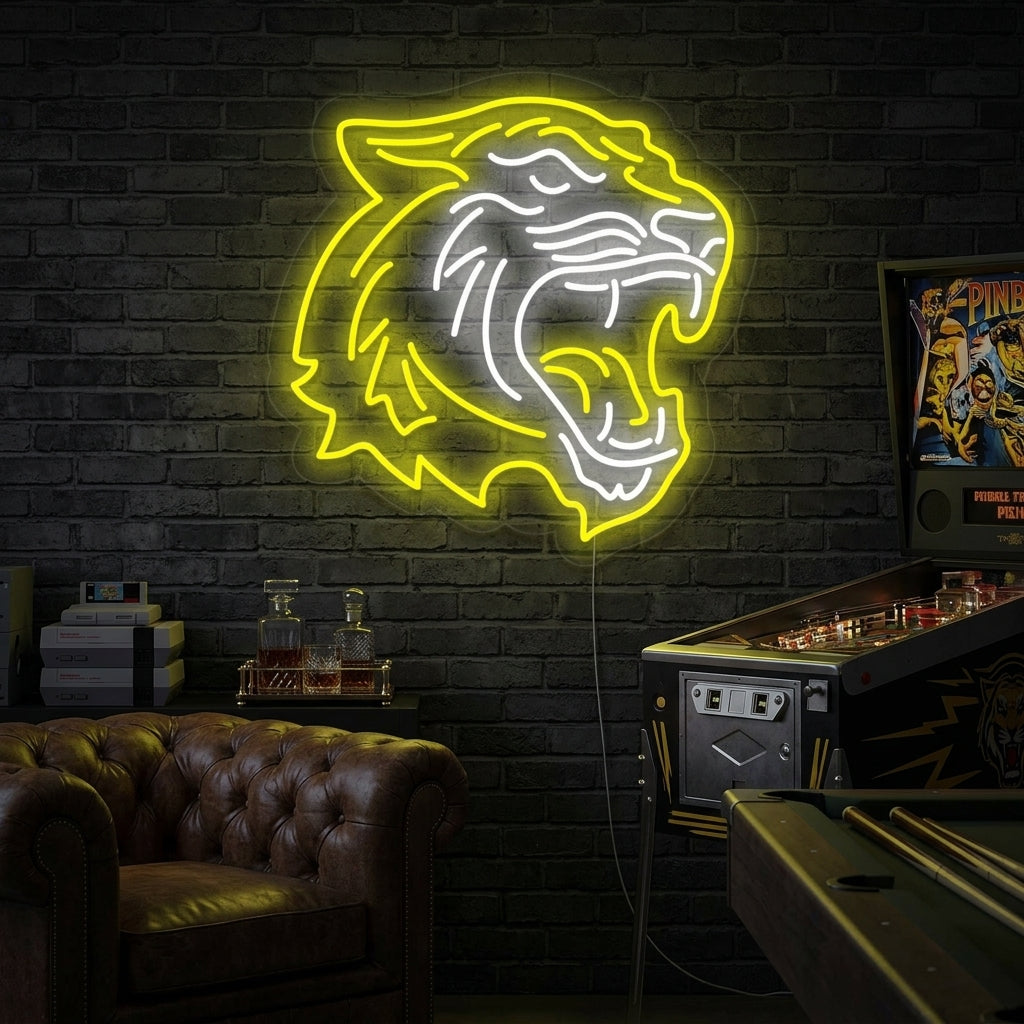"Tigerhode Dyr" Neonskilt