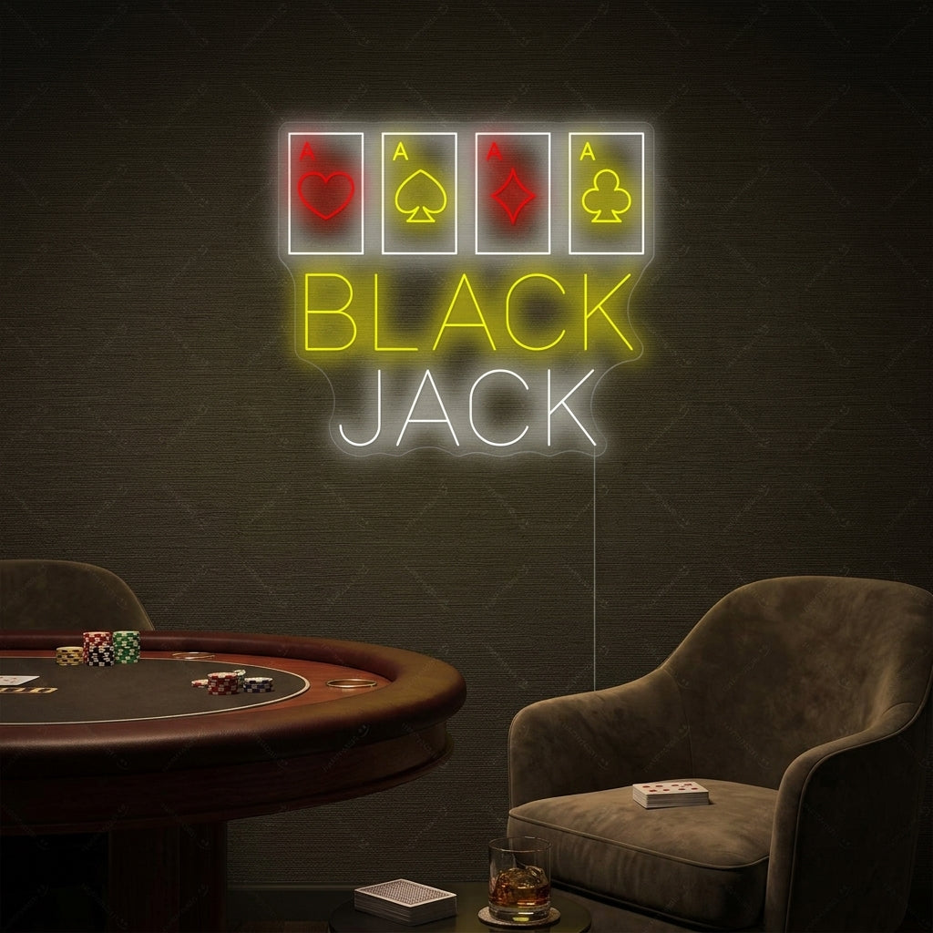 "Black Jack" Neonskilt