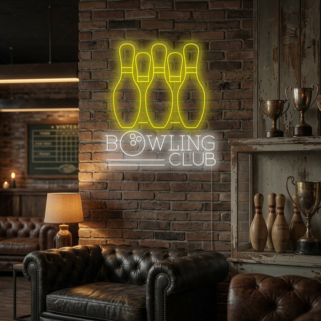 "Bowling Club" Neonskilt