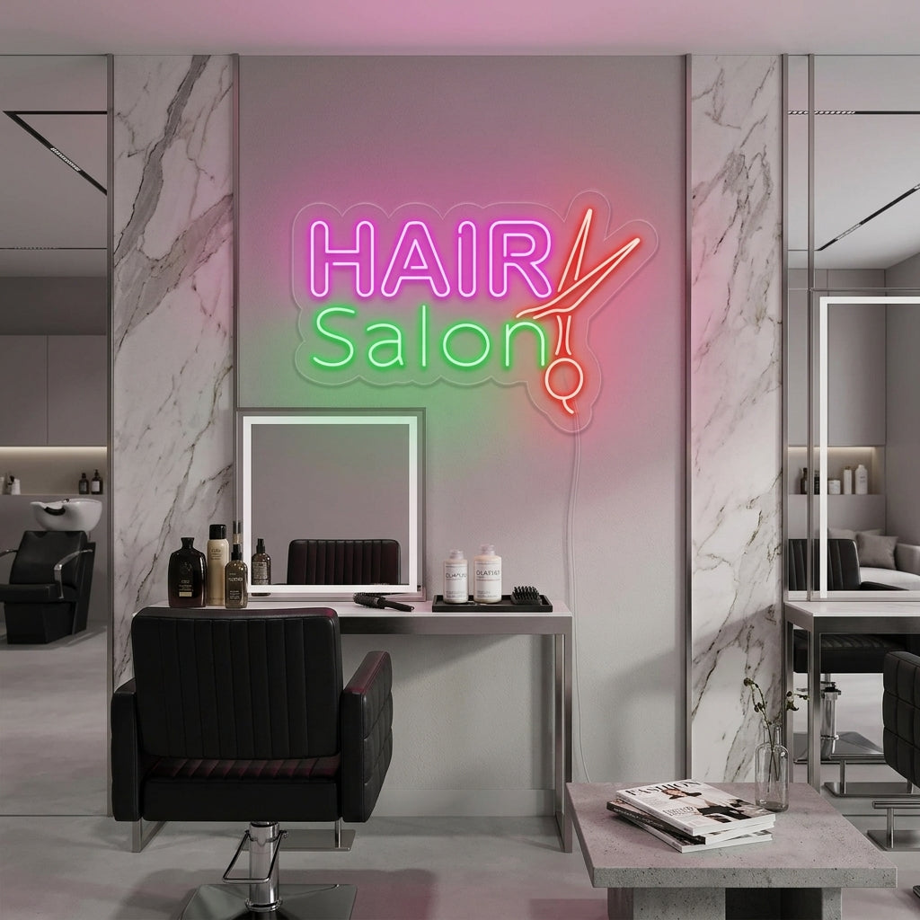 "Hair Salon" Neonskilt