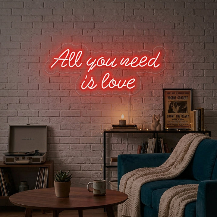 "All You Need Is Love" Neonskilt