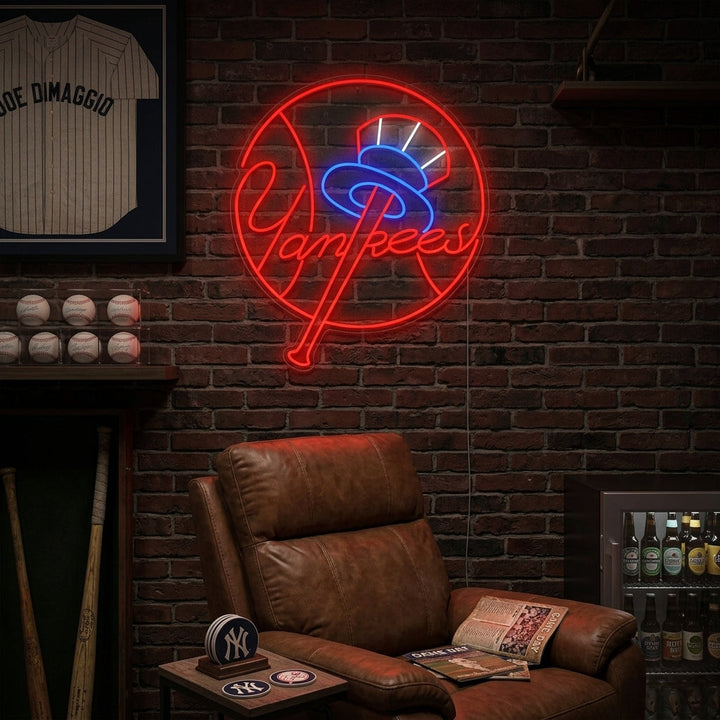 "Logo for baseballlaget" Neonskilt