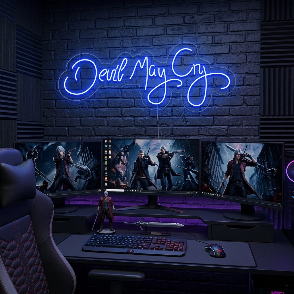 "Devil May Cry, Gamer Dekor" Neonskilt