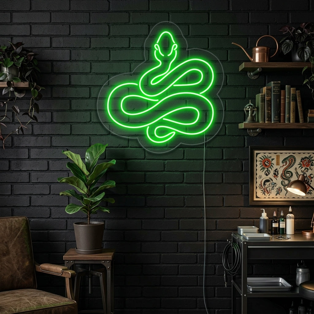 "Slange" Neonskilt