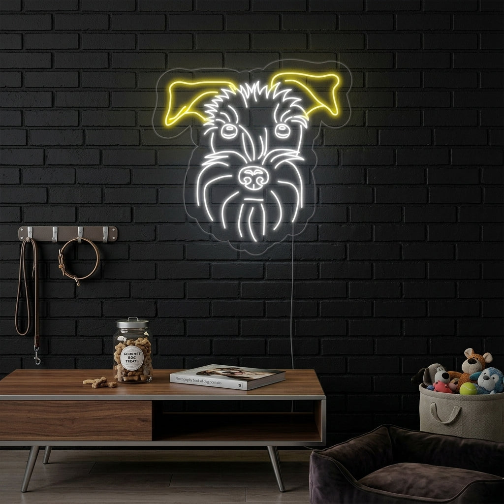 "Schnauzer, Hund" Neonskilt