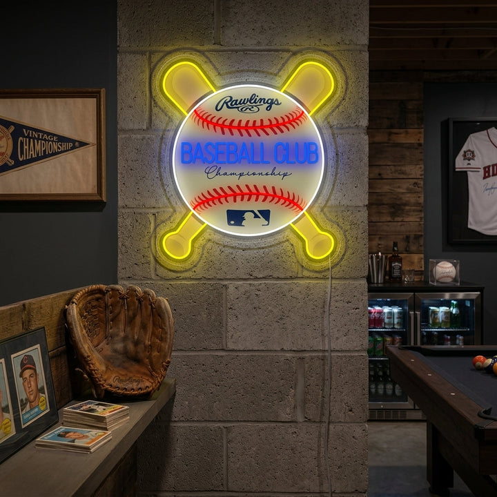 "Baseball Club" Neonskilt