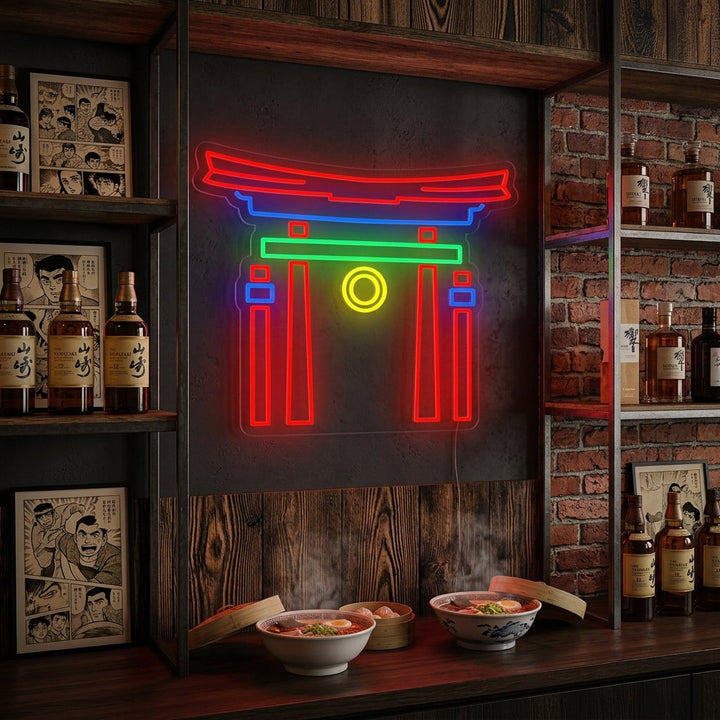 "Japansk Torii-Port" Neonskilt