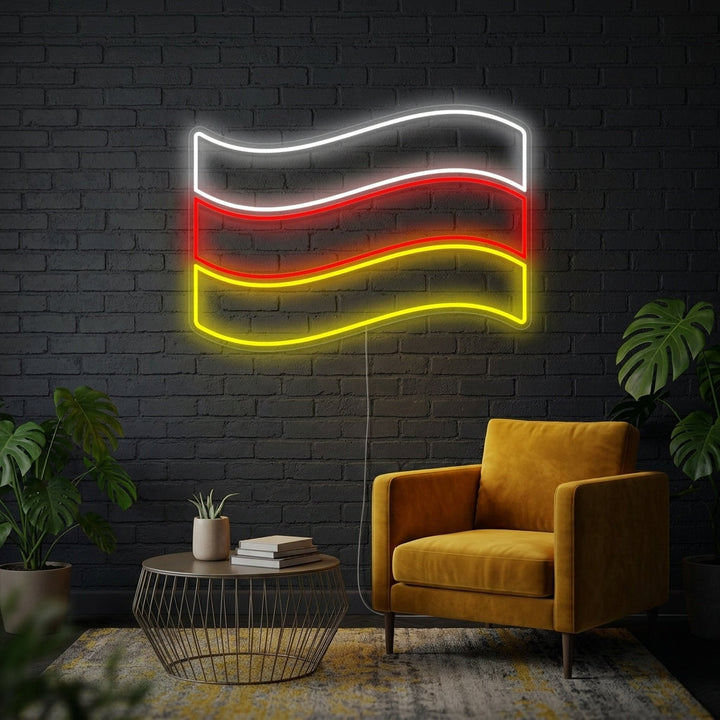 "Tysklands Flagg" Neonskilt