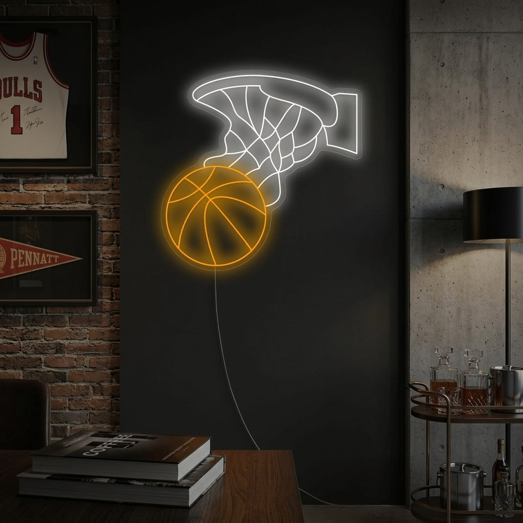 "Basketball nett" Neonskilt