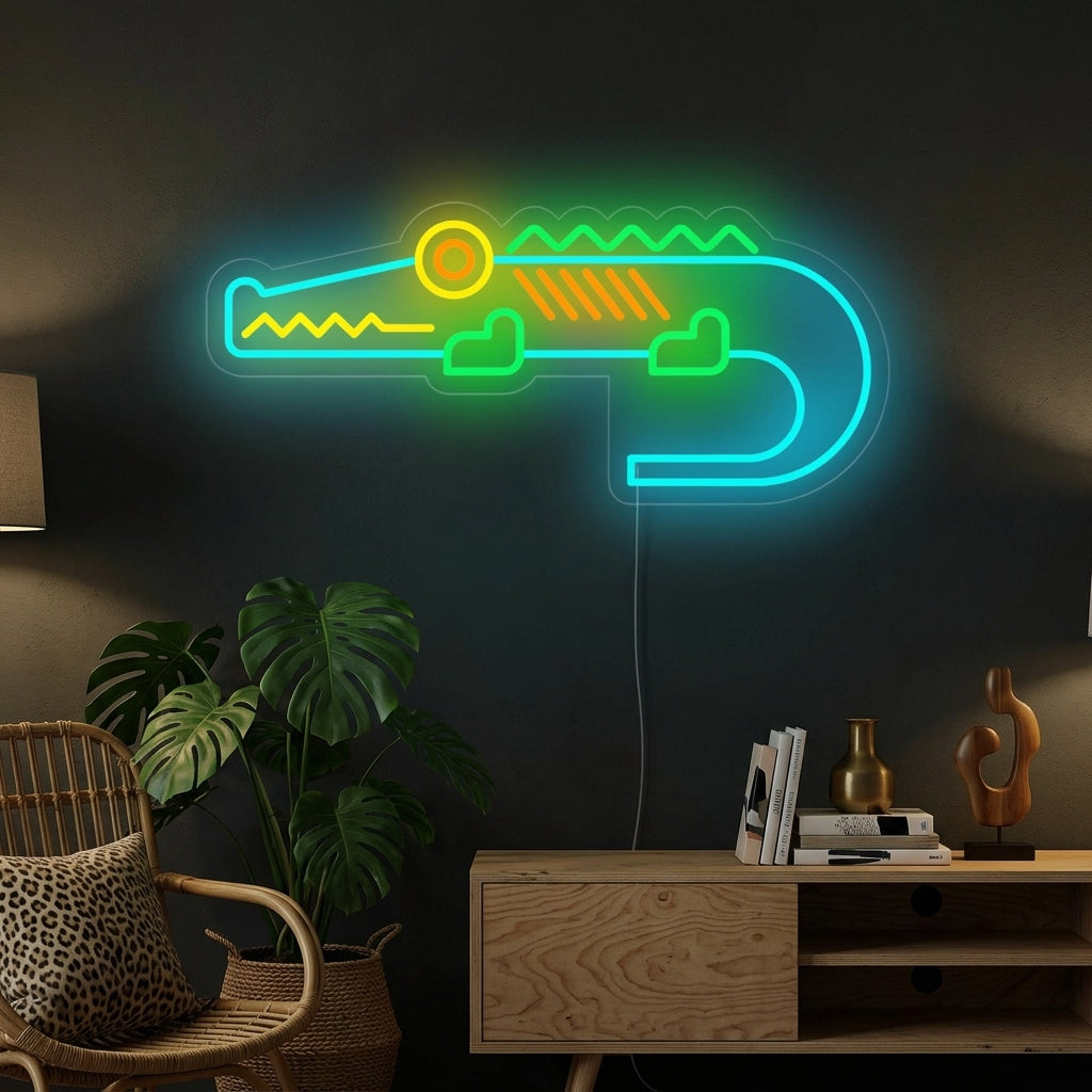 "Søt Krokodille" Neonskilt